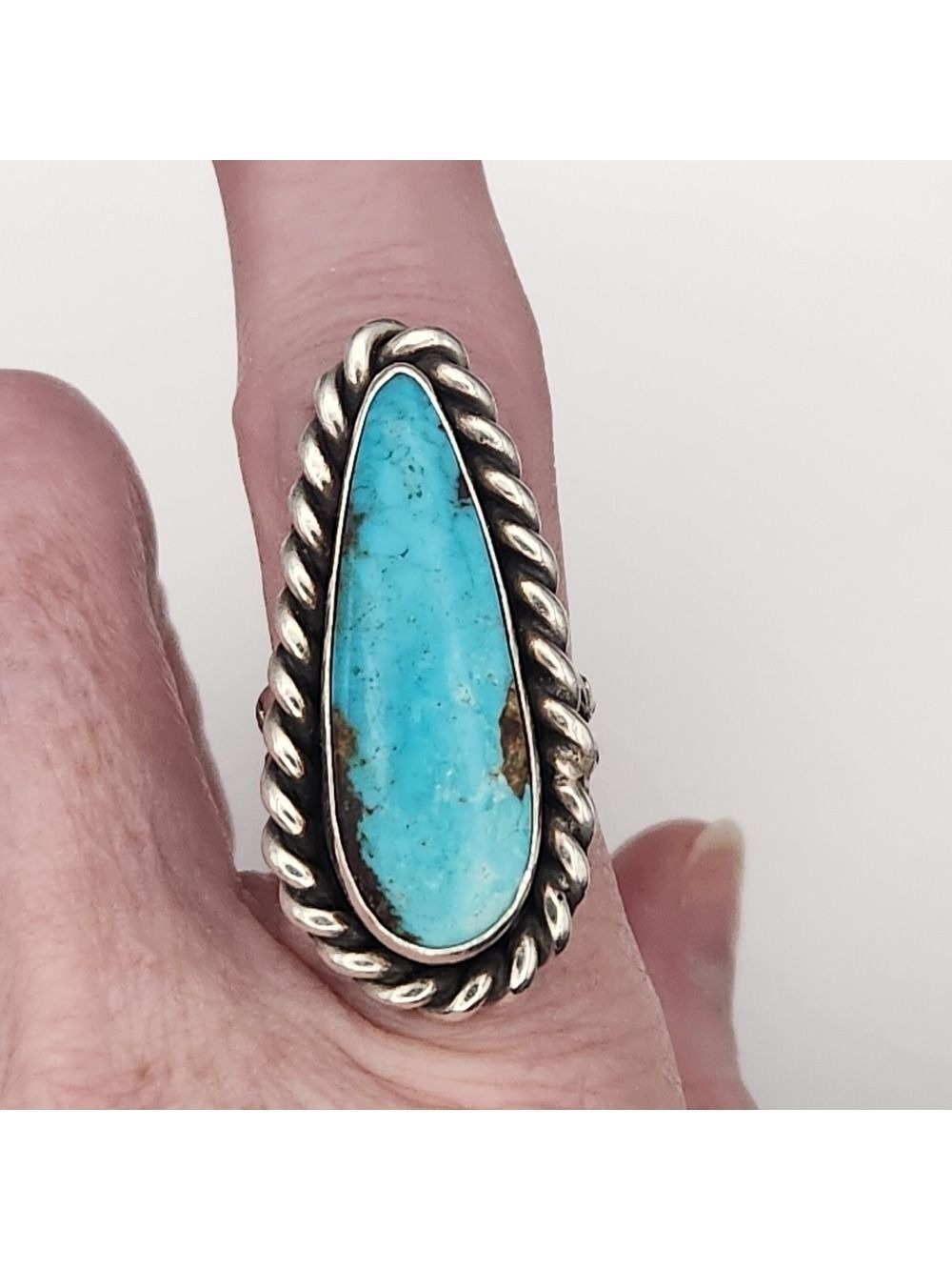 Old Stock Candelaria turquoise Sterling Silver Ring